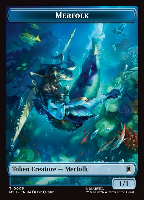 Wall (003) // Merfolk (006) Double-Sided Token (MSC-3 // 6)