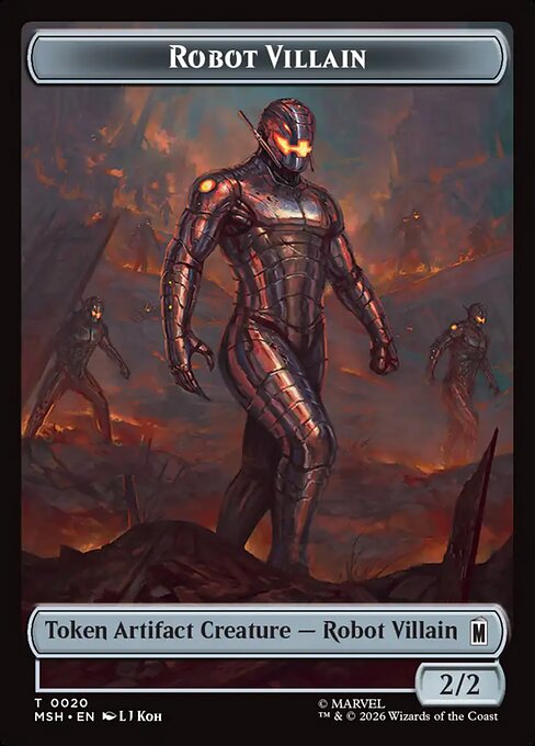 Villain // Robot Villain Double-Sided Token (009//020) (MSH-009/020)