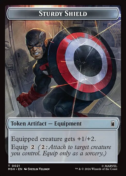 The Tiger God // Sturdy Shield Double-Sided Token (MSH-015/021) (Foil)