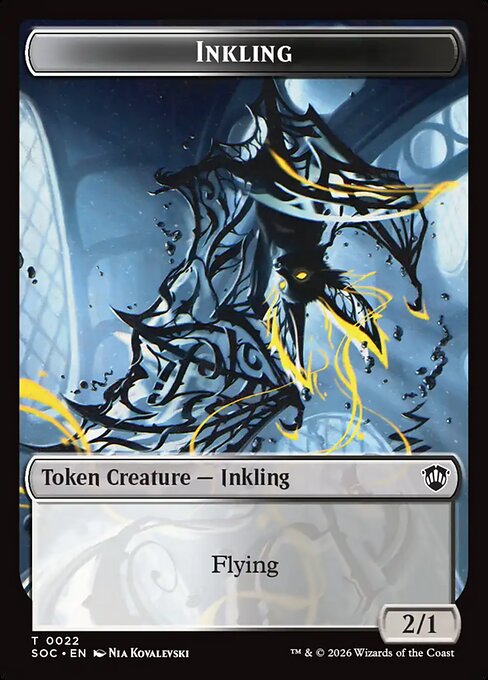 Cat // Inkling (0022) Double-Sided Token (SOC-2 // 22)
