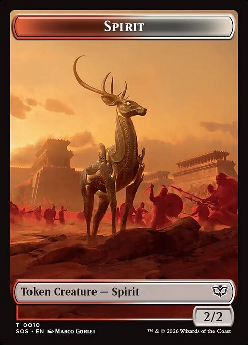 Inkling (0006) // Spirit (0010) Double-Sided Token (SOS-6 // 10) (Foil)