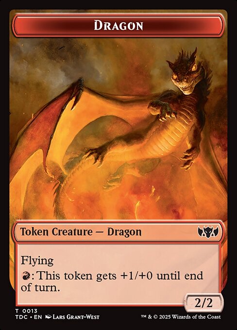 Dragon Egg // Dragon (0013) Double-Sided Token (TDC-12 // 13)