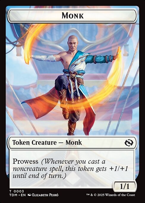 Bird // Monk Double-Sided Token (TDM-2 // 3)