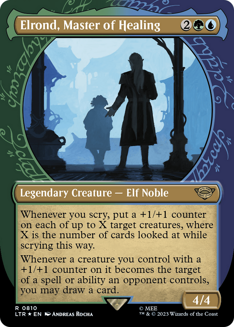 Elrond, Master of Healing (LTR-810) (Showcase) (Borderless) (Surge Foil)