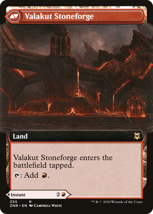 Valakut Awakening // Valakut Stoneforge (ZNR-355) (Extended Art)