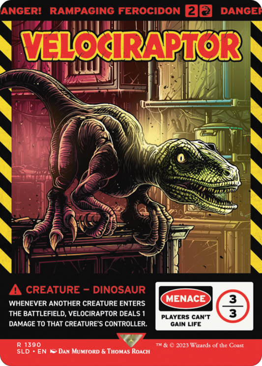 Velociraptor / Rampaging Ferocidon (SLD-1390) (Full Art) (Borderless)