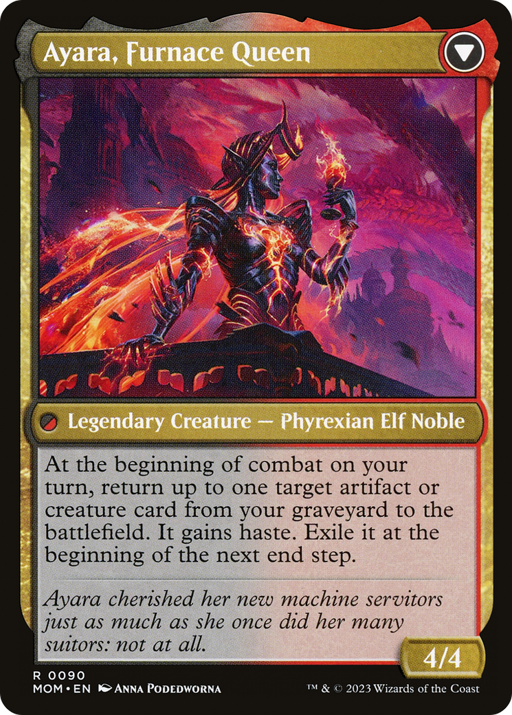 Ayara, Widow of the Realm // Ayara, Furnace Queen (MOM-090) (Foil)