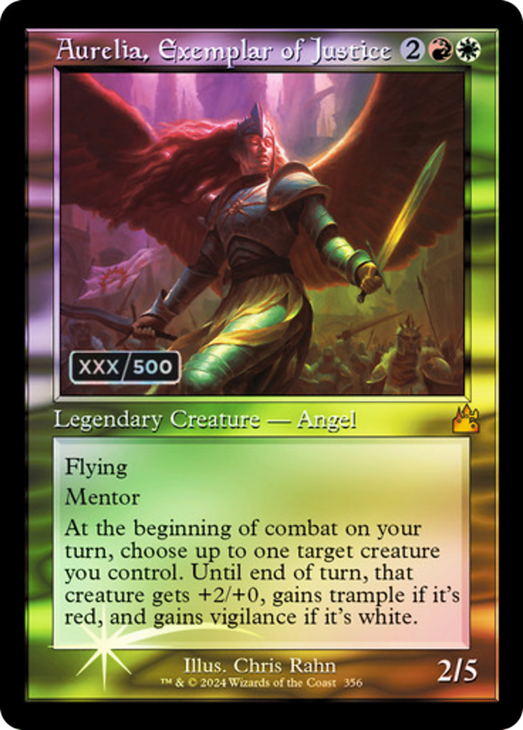 Aurelia, Exemplar of Justice (RVR-356Z) (Foil) (Serialized)