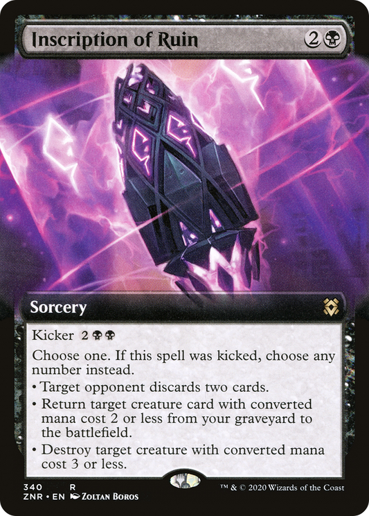 Inscription of Ruin (ZNR-340) (Extended Art) (Foil)