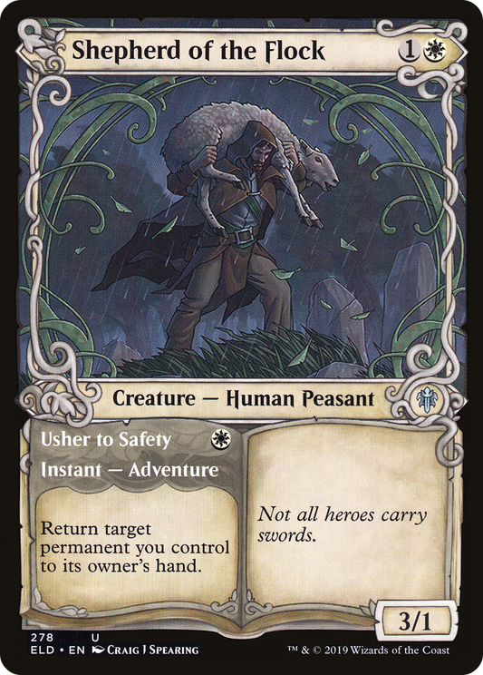 Shepherd of the Flock // Usher to Safety (ELD-278) (Showcase) (Foil)