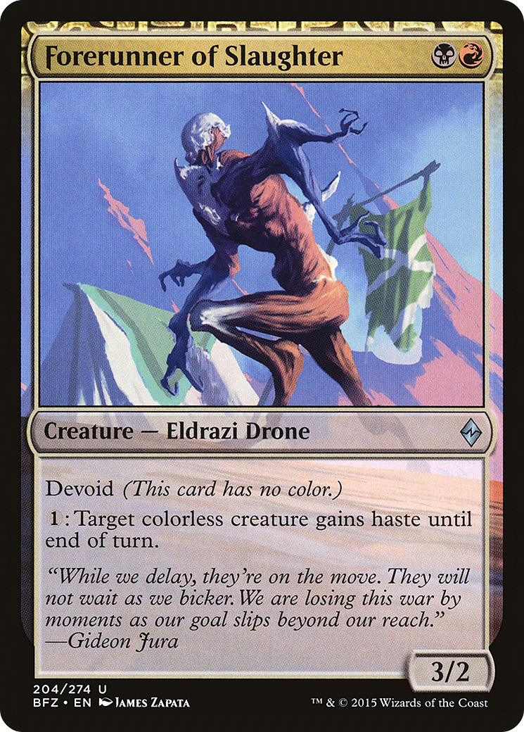Forerunner of Slaughter (BFZ-204) (Foil)