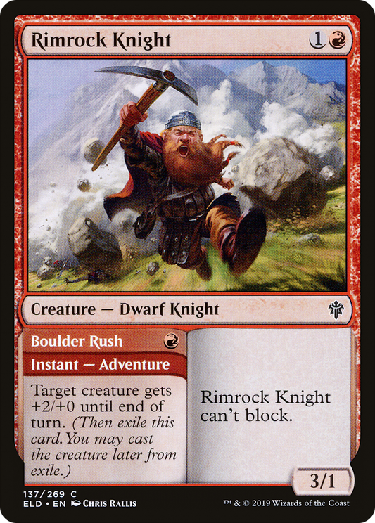 Rimrock Knight // Boulder Rush (ELD-137)