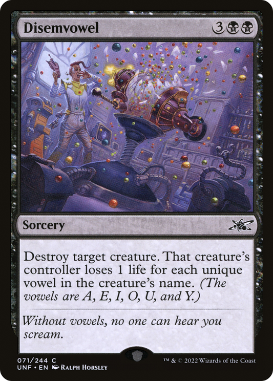 Disemvowel (UNF-071) (Foil)
