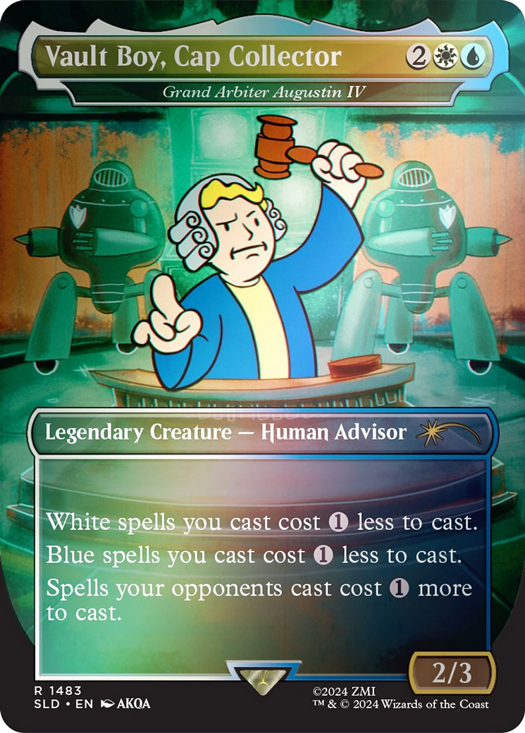 Vault Boy, Cap Collector / Grand Arbiter Augustin IV (SLD-1483★) (Borderless) (Foil)