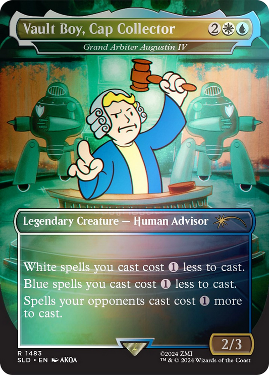 Vault Boy, Cap Collector / Grand Arbiter Augustin IV (SLD-1483★) (Borderless) (Foil)