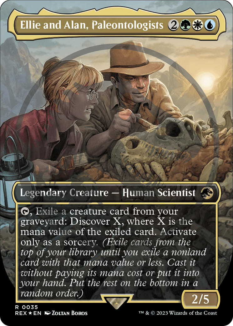 Ellie and Alan, Paleontologists (REX-035) (Borderless) (Foil)