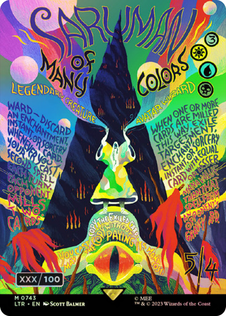 Saruman of Many Colors (LTR-743Z) (Borderless) (Foil) (Serialized)