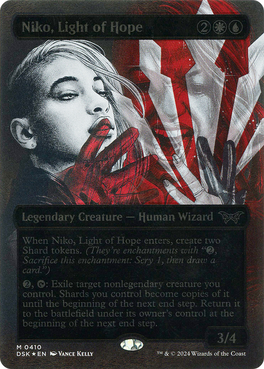 Niko, Light of Hope (DSK-410) (Showcase) (Borderless) (Textured Foil)