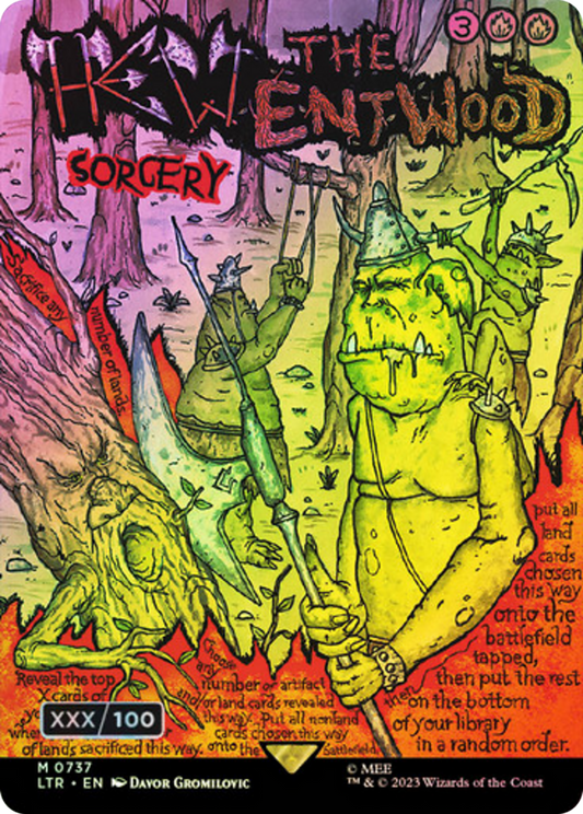Hew the Entwood (LTR-737Z) (Borderless) (Foil) (Serialized)