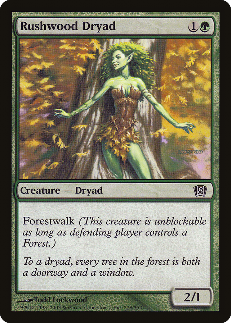 Rushwood Dryad (8ED-278★) (Foil)