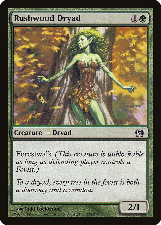 Rushwood Dryad (8ED-278★) (Foil)