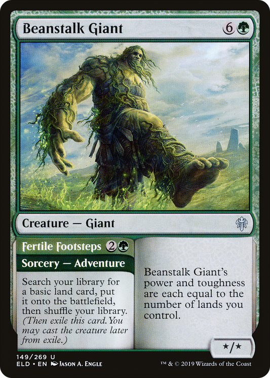Beanstalk Giant // Fertile Footsteps (ELD-149) (Foil)