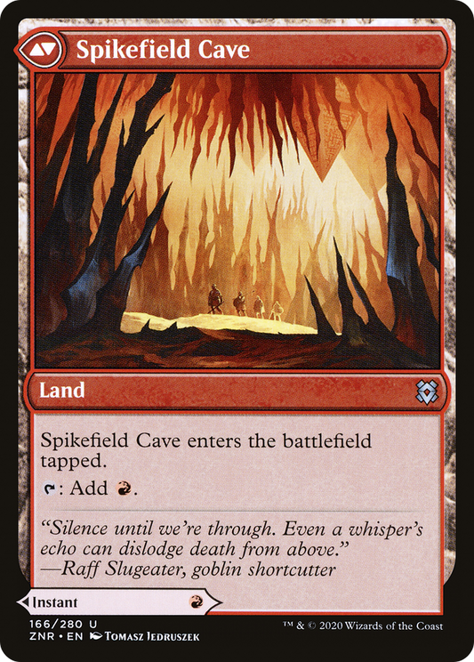 Spikefield Hazard // Spikefield Cave (ZNR-166) (Foil)