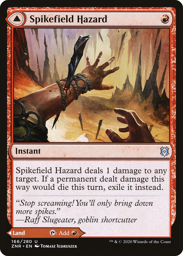 Spikefield Hazard // Spikefield Cave (ZNR-166) (Foil)