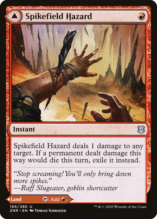 Spikefield Hazard // Spikefield Cave (ZNR-166) (Foil)