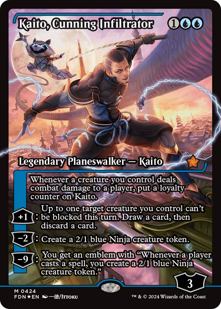 Kaito, Cunning Infiltrator (FDN-424) (Showcase) (Foil)