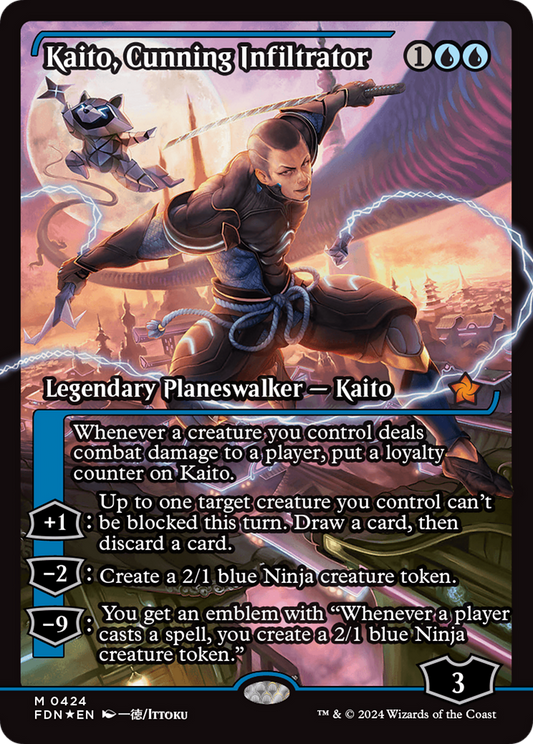 Kaito, Cunning Infiltrator (FDN-424) (Showcase) (Foil)