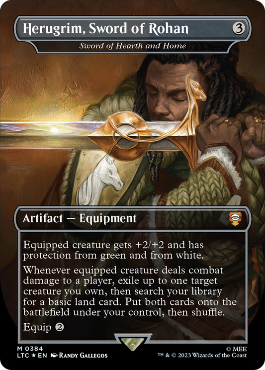 Herugrim, Sword of Rohan / Sword of Hearth and Home (LTC-384) (Borderless) (Surge Foil)