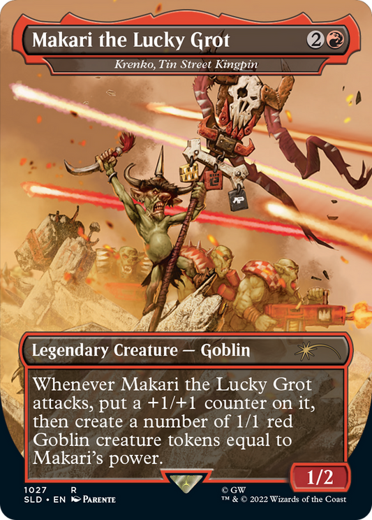 Makari the Lucky Grot / Krenko, Tin Street Kingpin (SLD-1027) (Borderless) (Foil)
