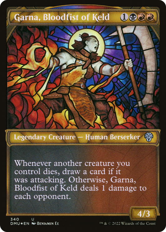 Garna, Bloodfist of Keld (DMU-340) (Showcase) (Textured Foil)