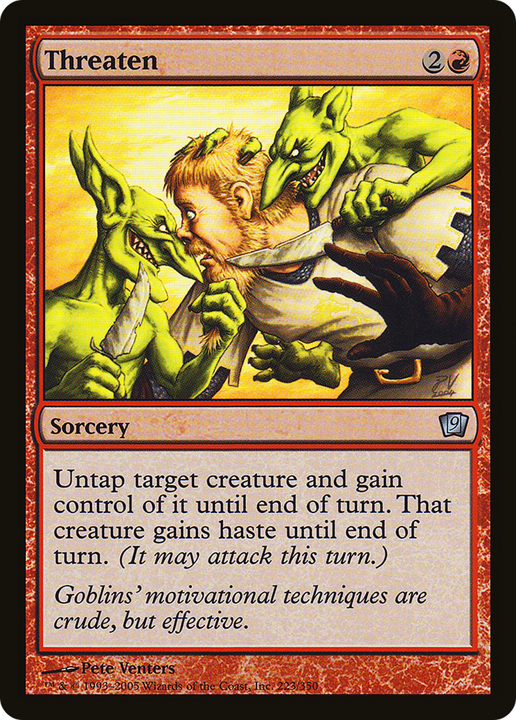Threaten (9ED-223★) (Foil)