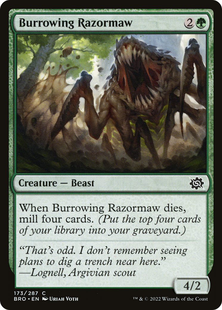 Burrowing Razormaw (BRO-173) (Foil)