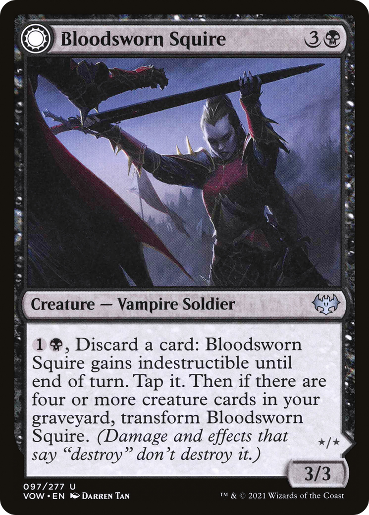 Bloodsworn Squire // Bloodsworn Knight (VOW-097) (Foil)