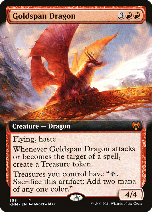 Goldspan Dragon (KHM-358) (Extended Art) (Foil)