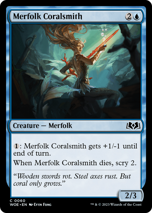 Merfolk Coralsmith (WOE-060) (Foil)