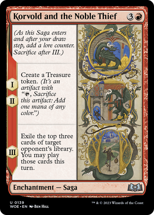 Korvold and the Noble Thief (WOE-139) (Foil)