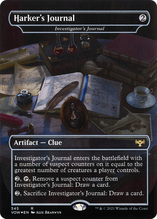 Harker's Journal / Investigator's Journal (VOW-345) (Showcase) (Borderless) (Foil)
