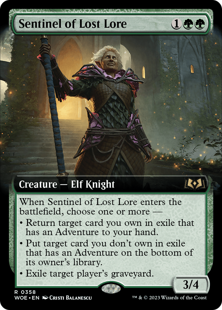 Sentinel of Lost Lore (WOE-358) (Extended Art) (Foil)