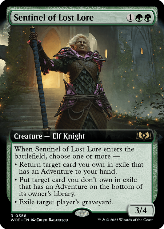 Sentinel of Lost Lore (WOE-358) (Extended Art) (Foil)