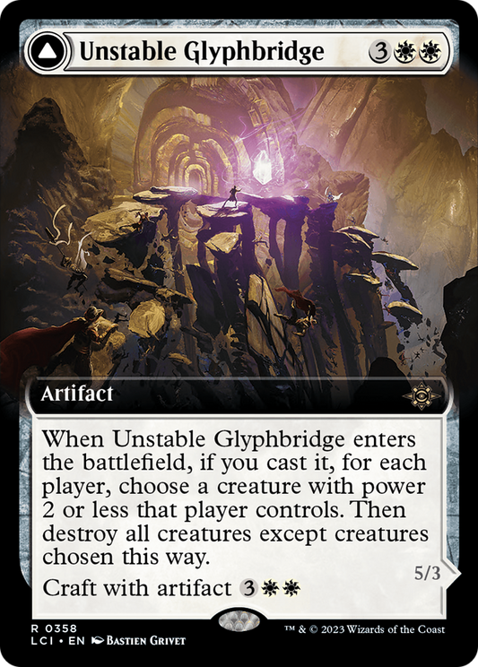 Unstable Glyphbridge // Sandswirl Wanderglyph (LCI-358) (Extended Art) (Foil)