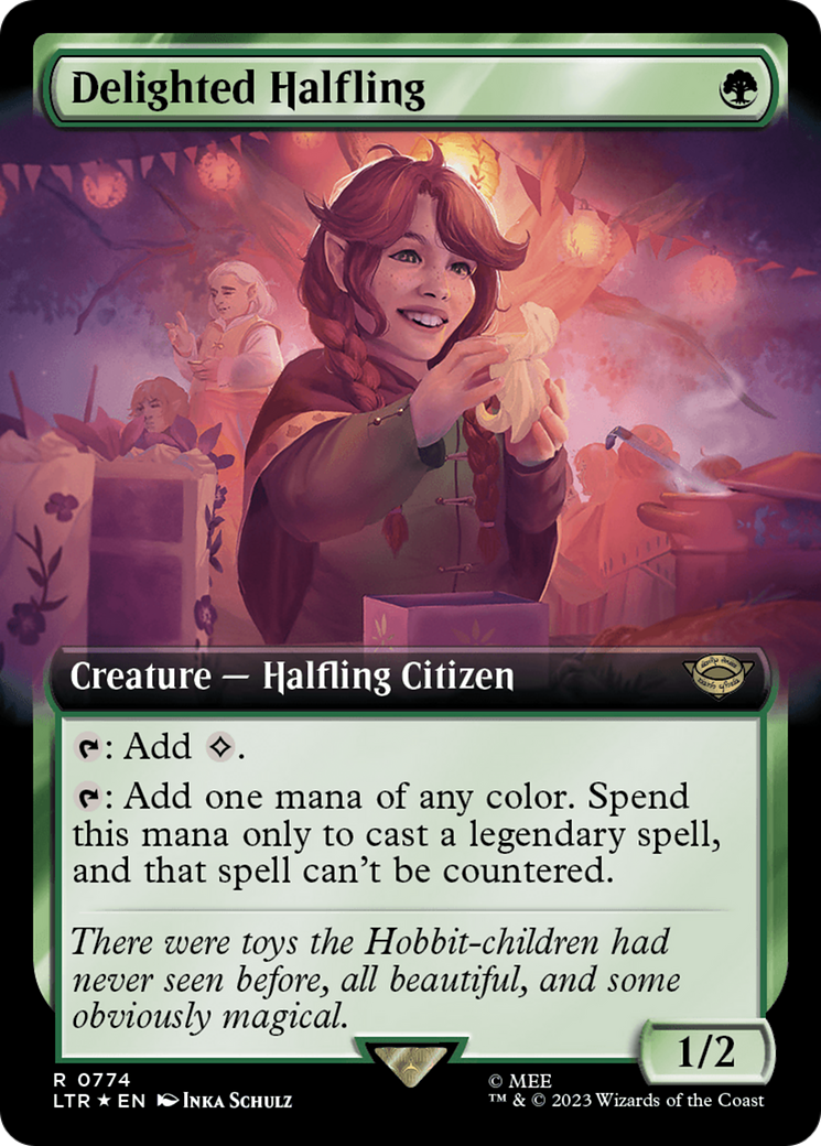 Delighted Halfling (LTR-774) (Extended Art) (Surge Foil)