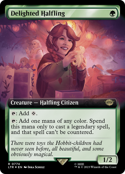 Delighted Halfling (LTR-774) (Extended Art) (Surge Foil)