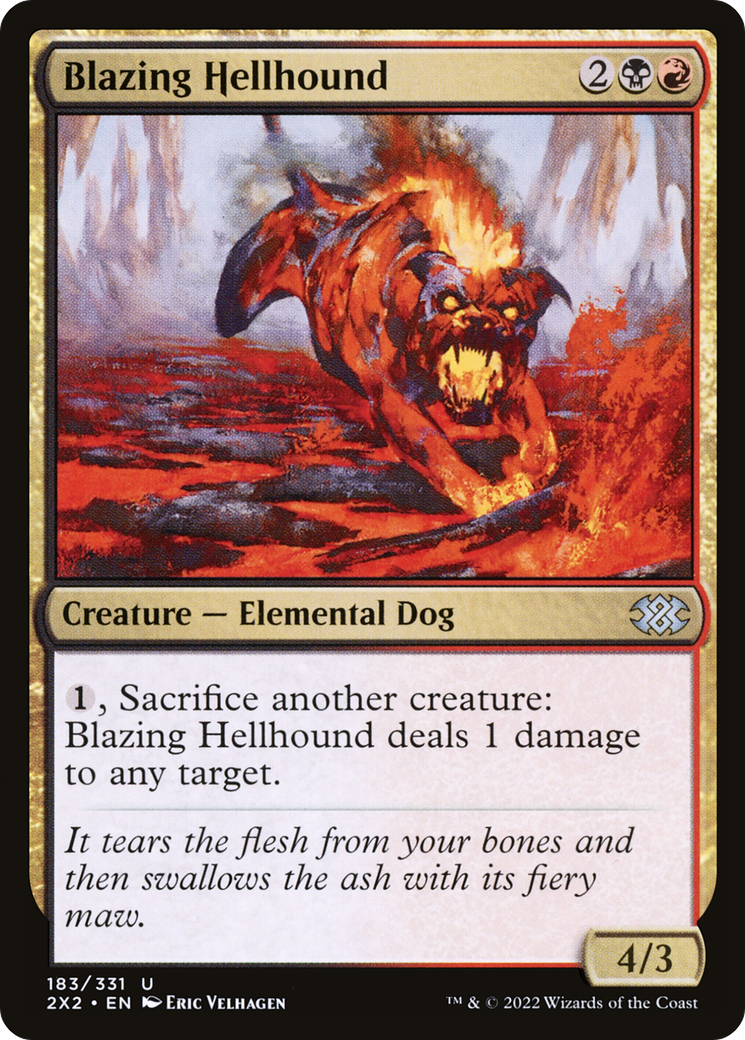 Blazing Hellhound (2X2-183) (Foil)