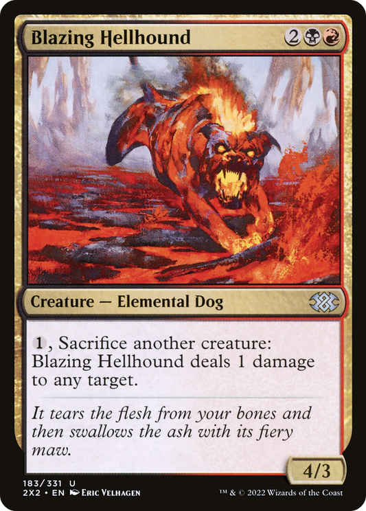 Blazing Hellhound (2X2-183) (Foil)