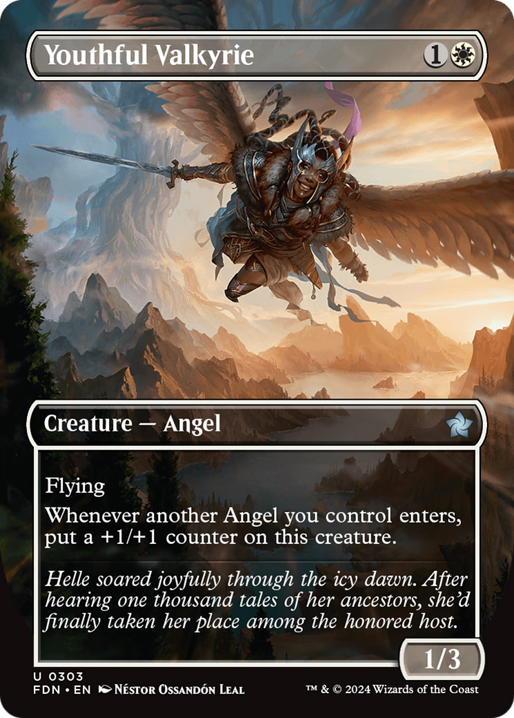 Youthful Valkyrie (FDN-303) (Borderless) (Foil)