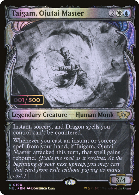 Taigam, Ojutai Master (MUL-190Z) (Showcase) (Foil) (Serialized)